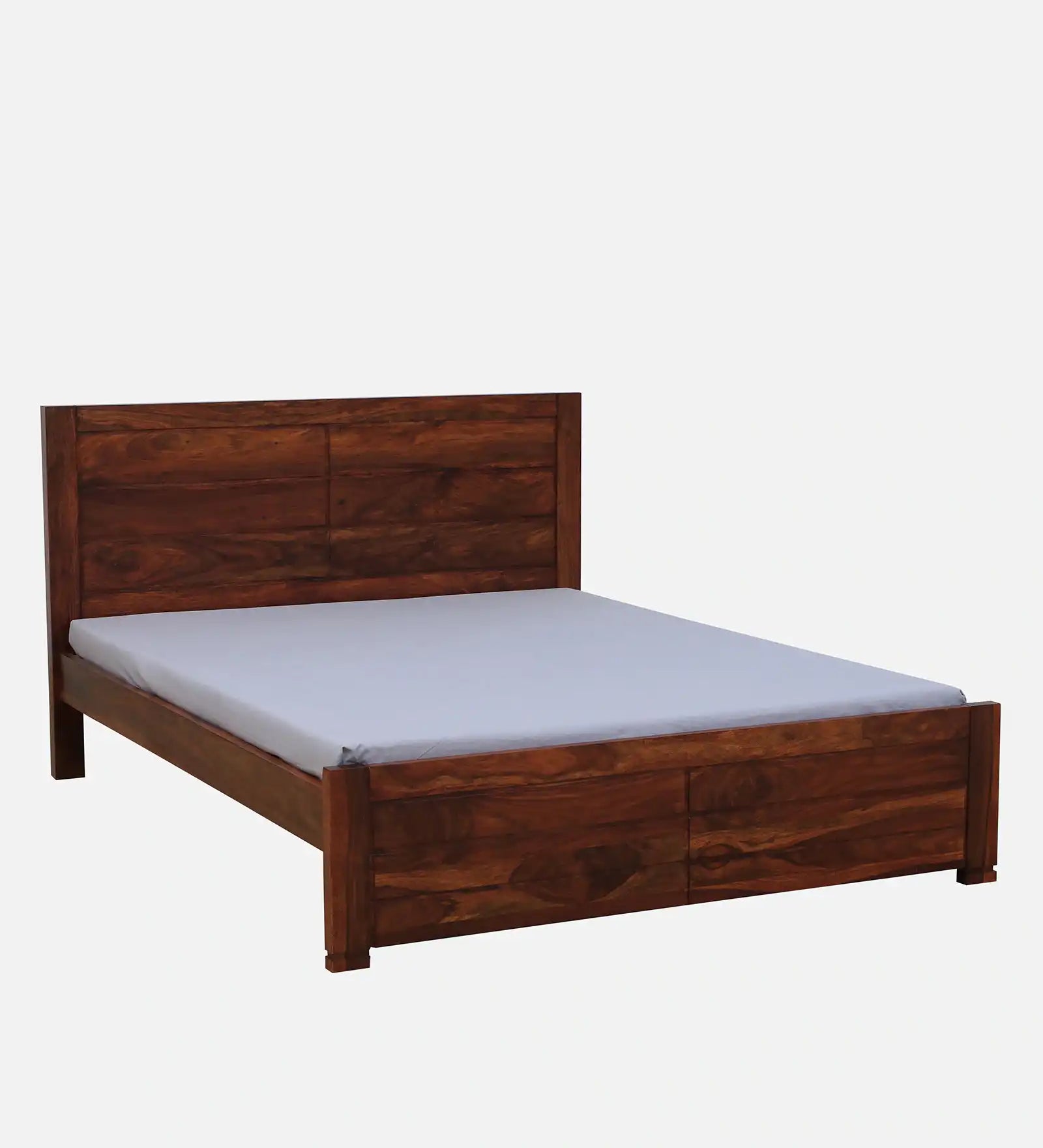 moscow contemporary sheesham wood queen size bed without storage minimal modern wooden bed design
