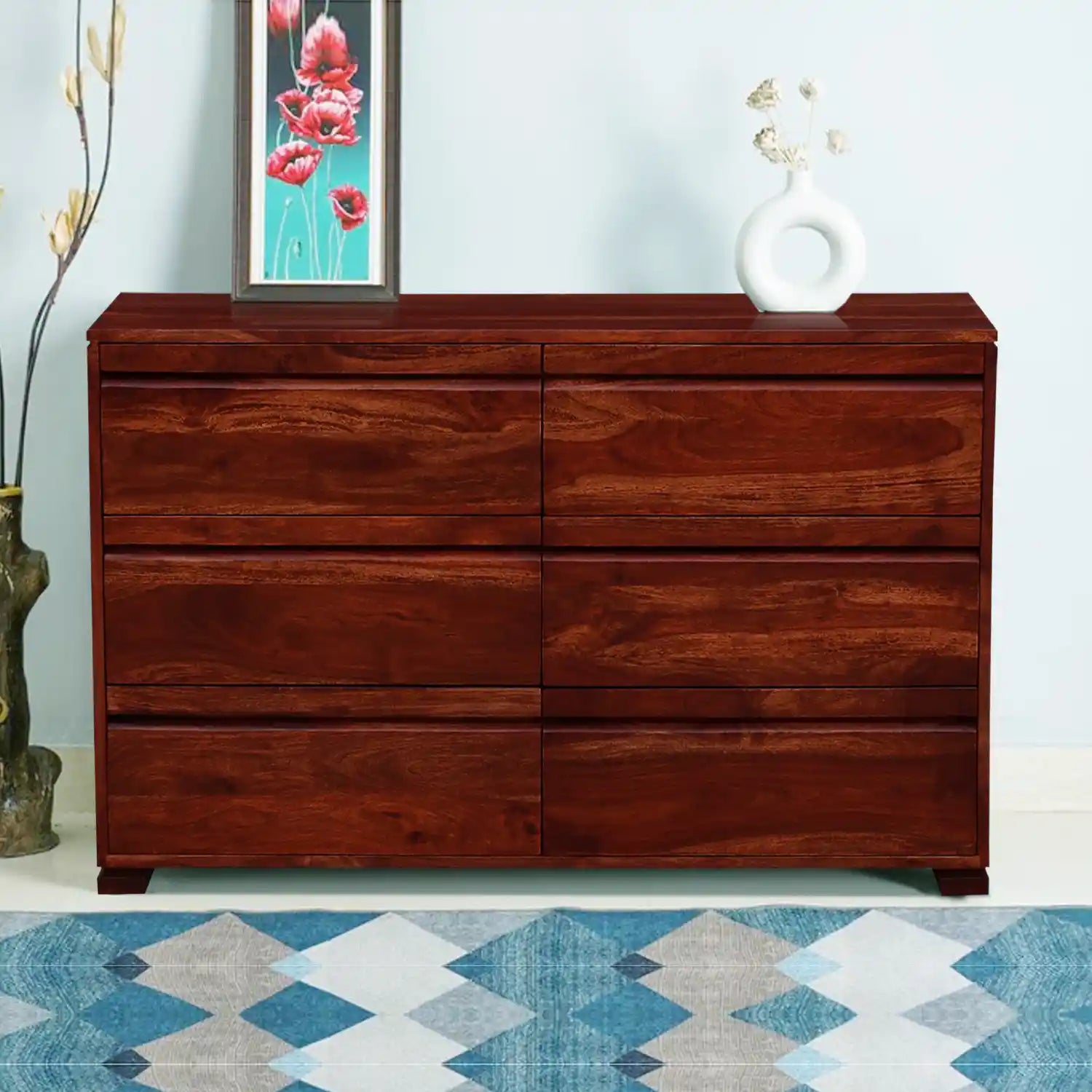 Moscow solid wood chest of drawers modern wooden storage cabinet with drawers