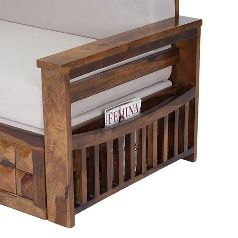 Multi functional sofa bed wooden storage pull out home furniture
