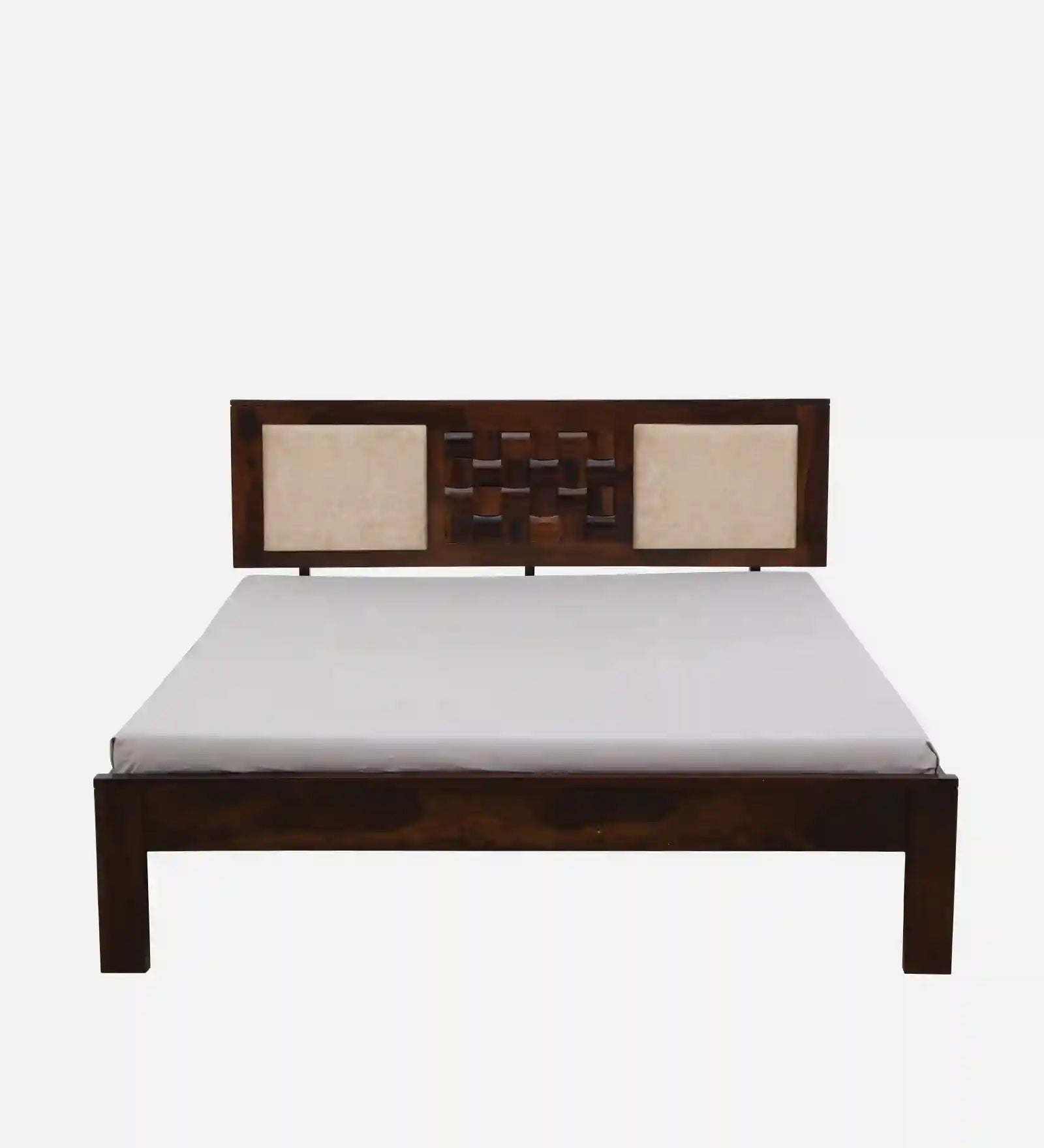 Nivasa sheesham queen bed modern plain design style