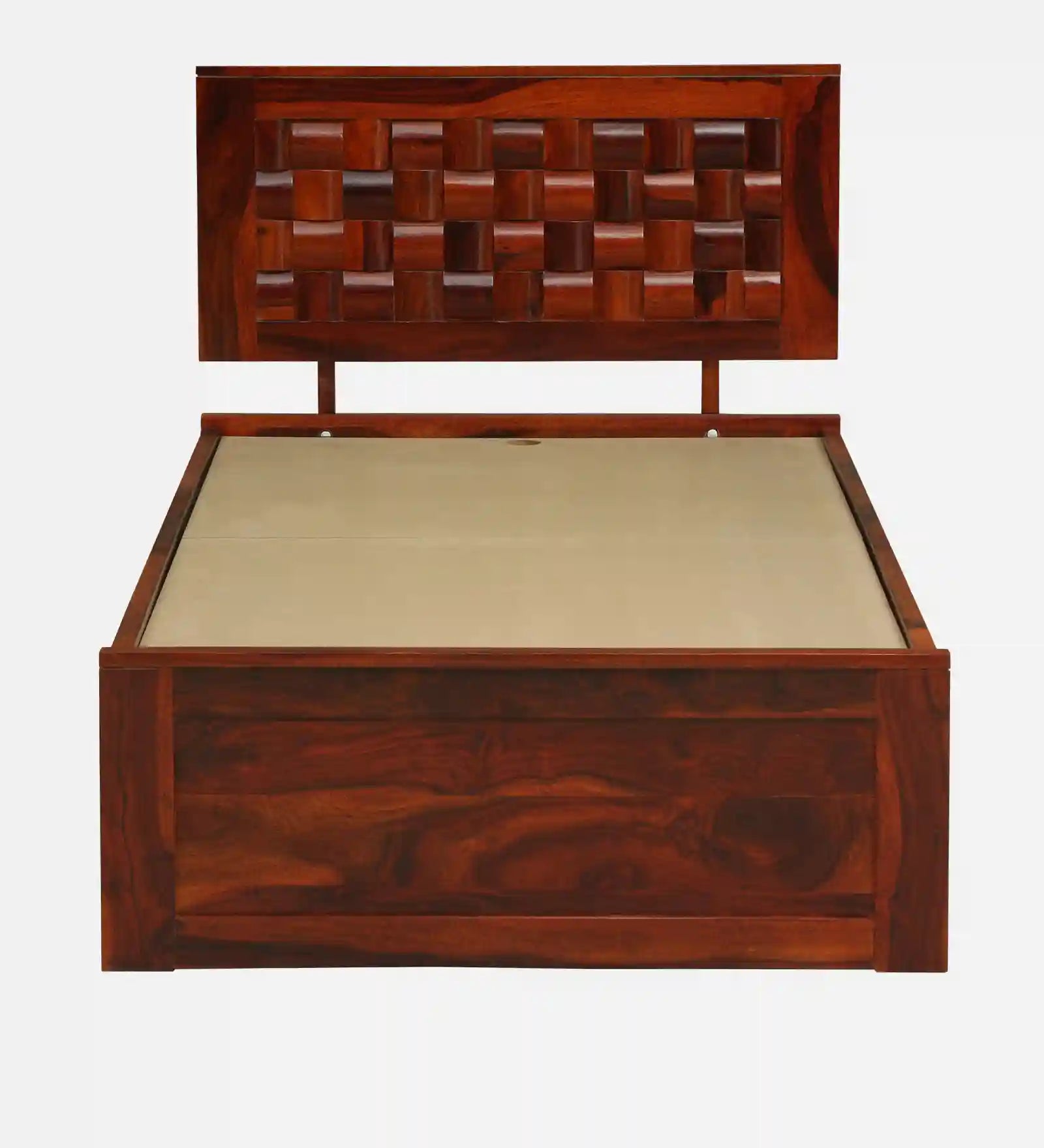 Nivasa sheesham wood single bed box storage strong solid wood bed India