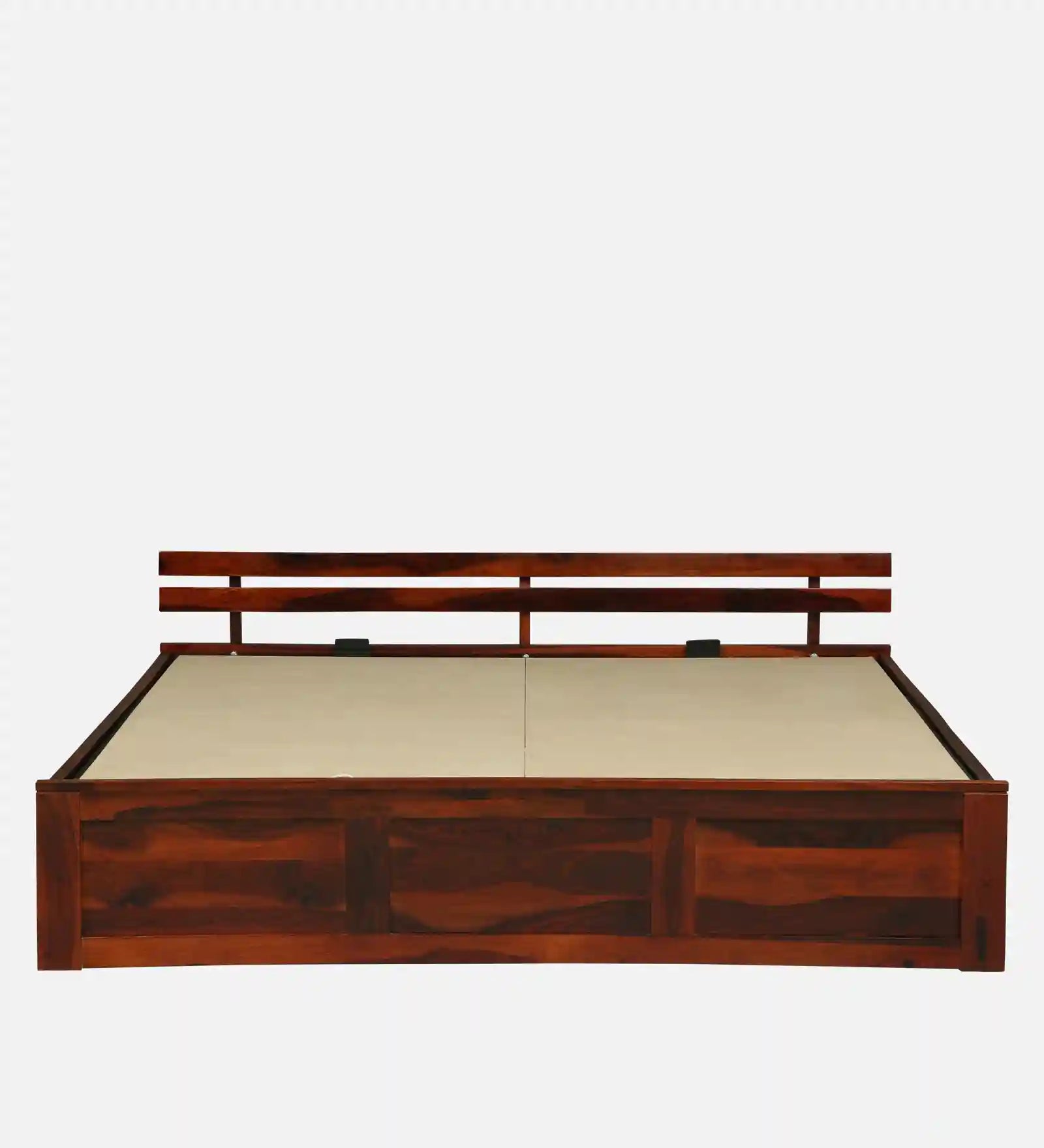Nivasa solid wood king size bed with hydraulic storage premium quality