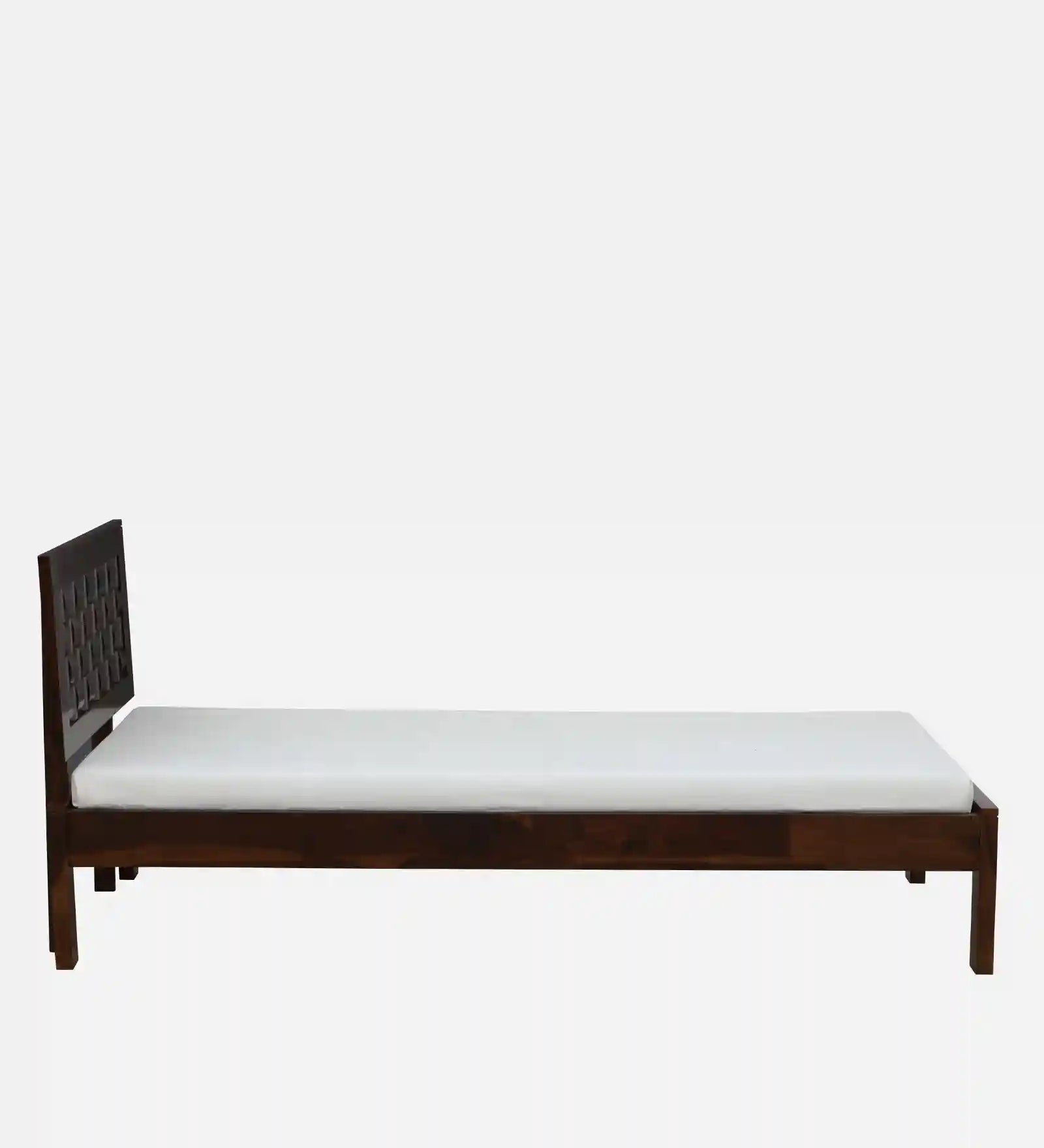 Nivasa wooden single bed minimal style solid wood bed India