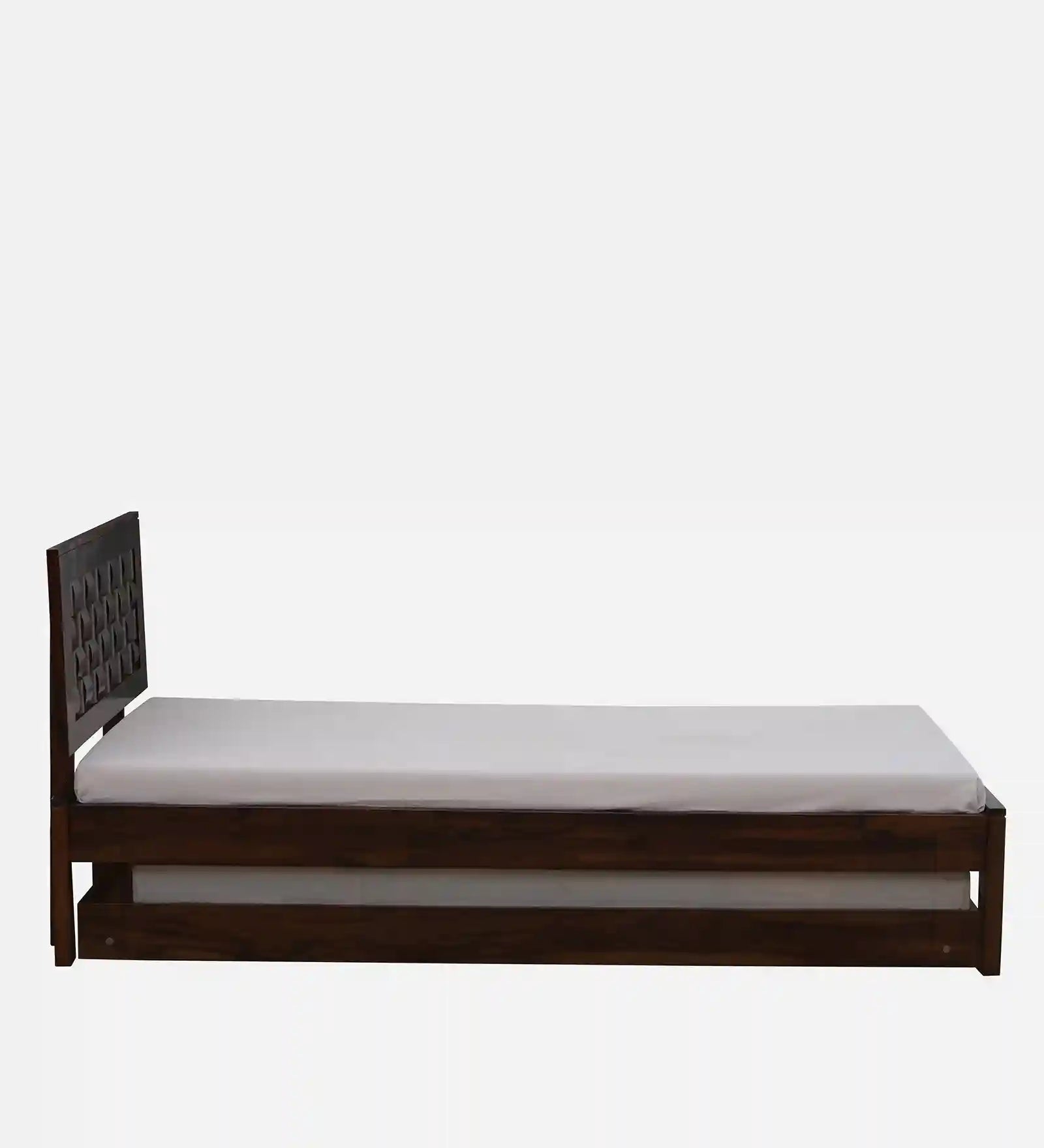 Nivasa wooden single bed pull out trundle space saving bed India