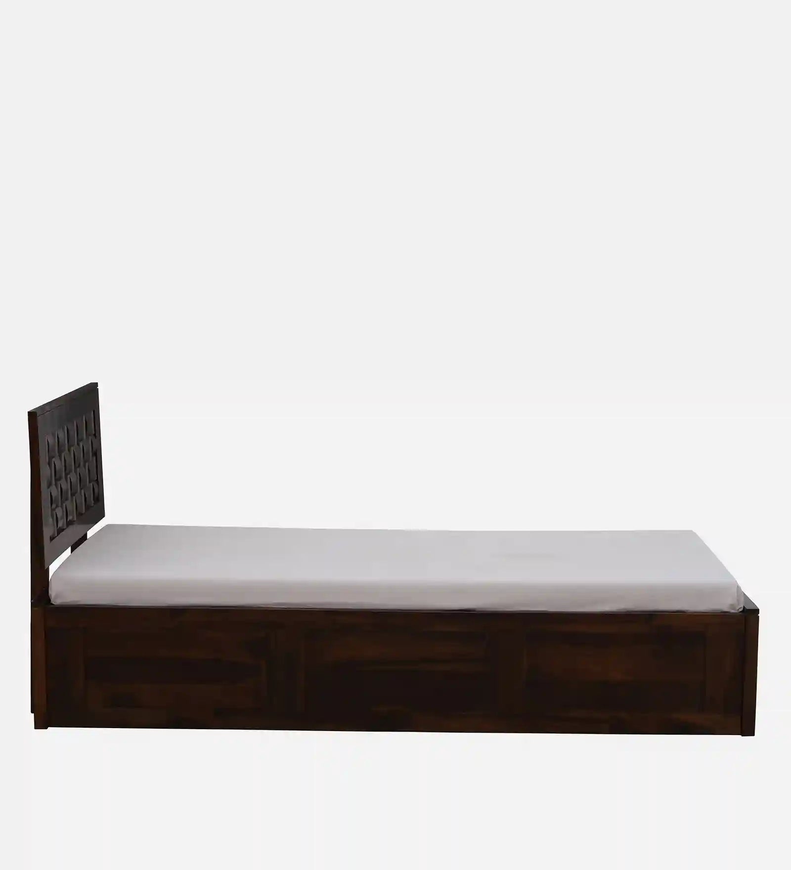 Nivasa wooden single bed storage design space saving bed India