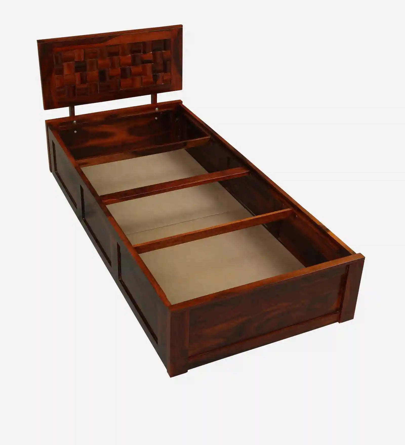 Nivasa wooden single bed storage design space saving bed India