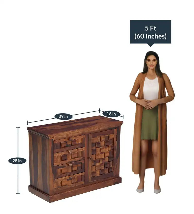 Niware decor console cabinet sheesham wood storage unit home interior