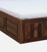 Ulter  Solid Wood  Bed with Box Storage in Provincial Teak Finish by Rajwada