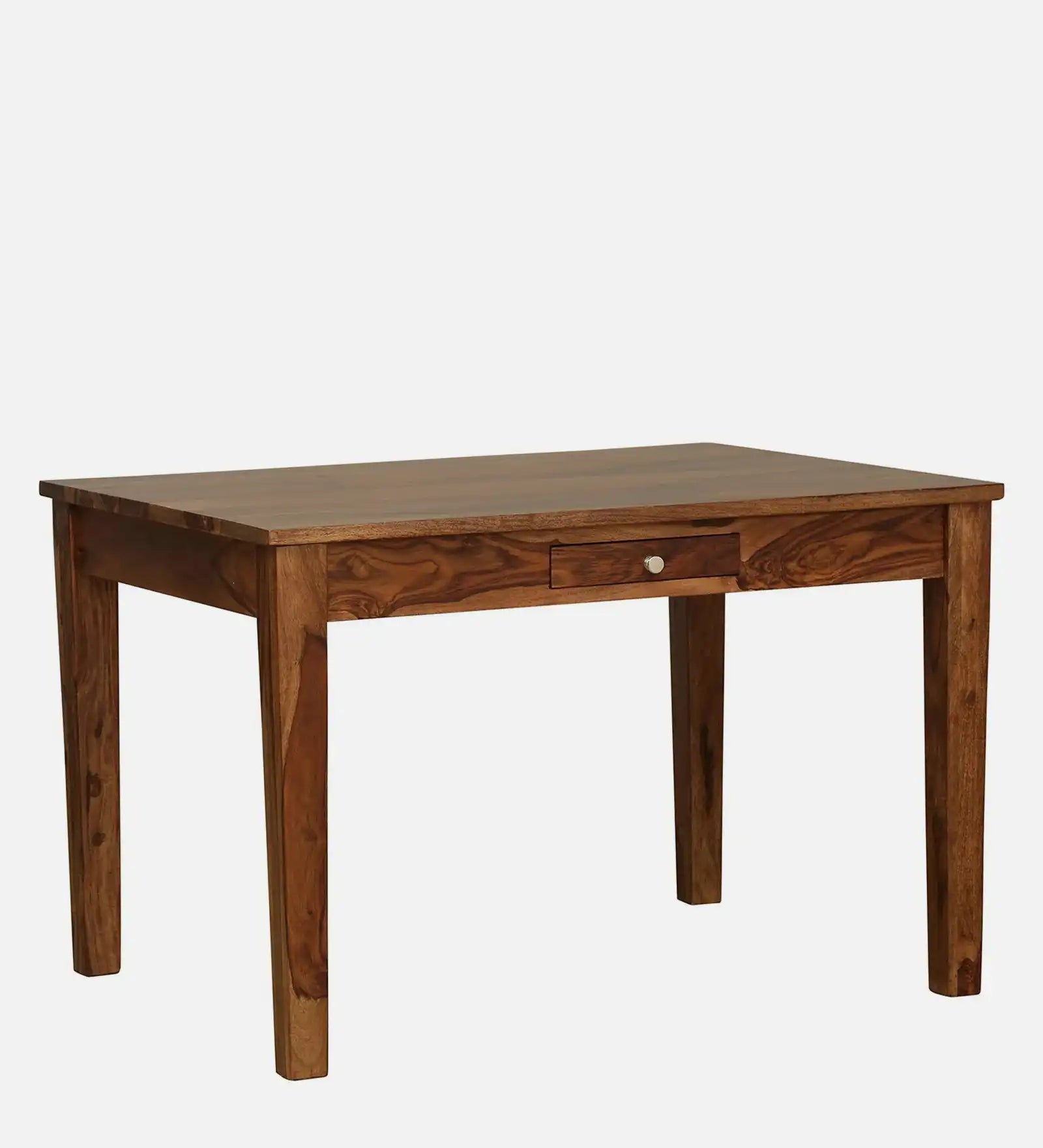 Oslo luxury sheesham wood four seater dining table set teak finish premium furniture