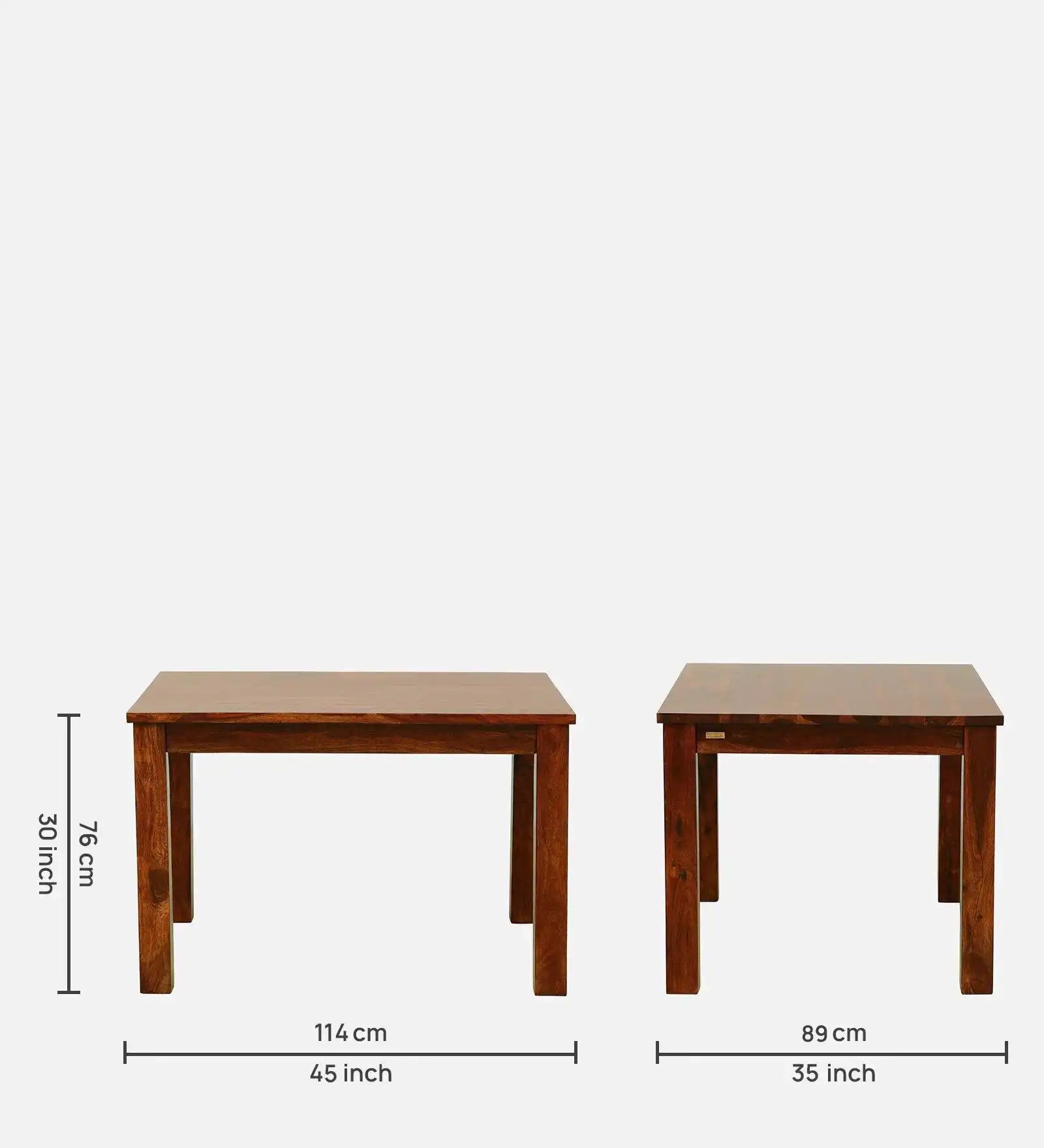 Oslo solid wood four seater dining table set natural finish modern minimalist design