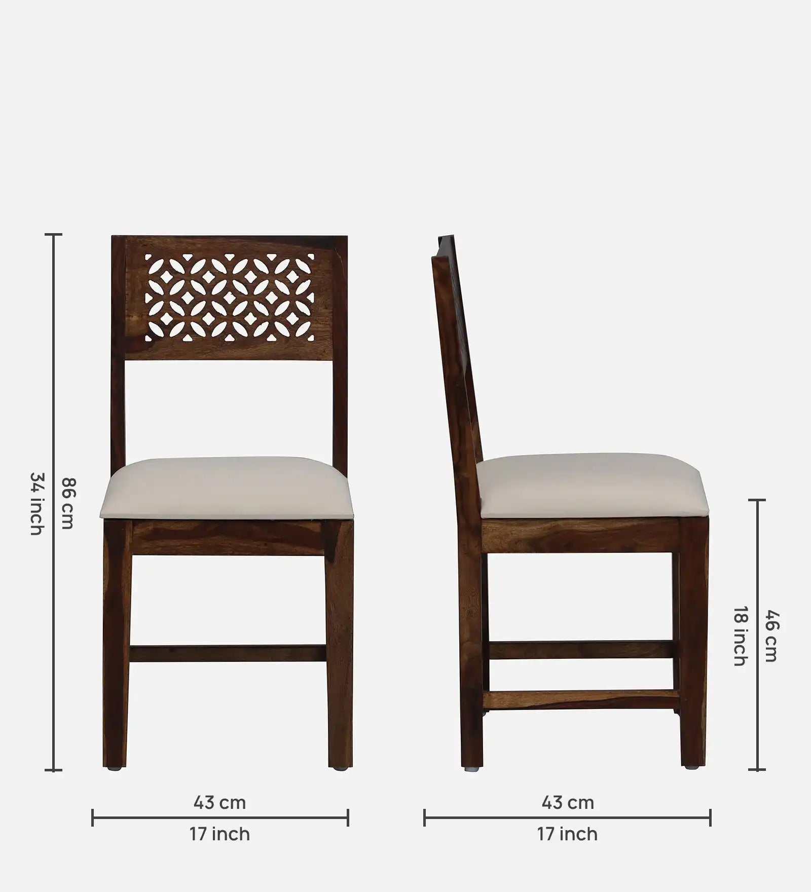 Penza premium sheesham wood four seater dining table set luxury furniture India