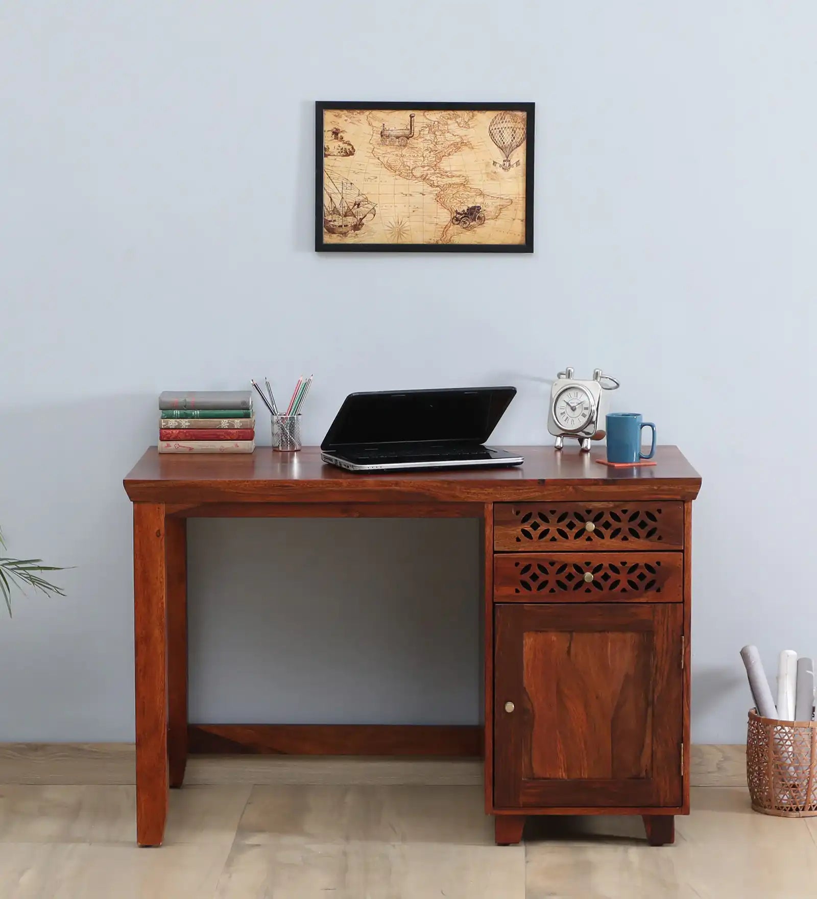 Penza sheesham wood study table solid wood writing desk for home office India