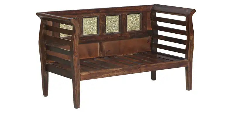 Premium Aavni sheesham wood sofa 2 seater living room furniture unit