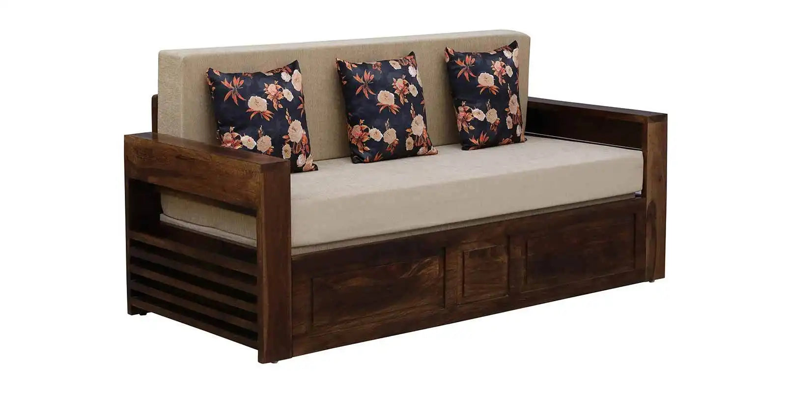 Premium Capri sheesham sofa cum bed multipurpose living room unit