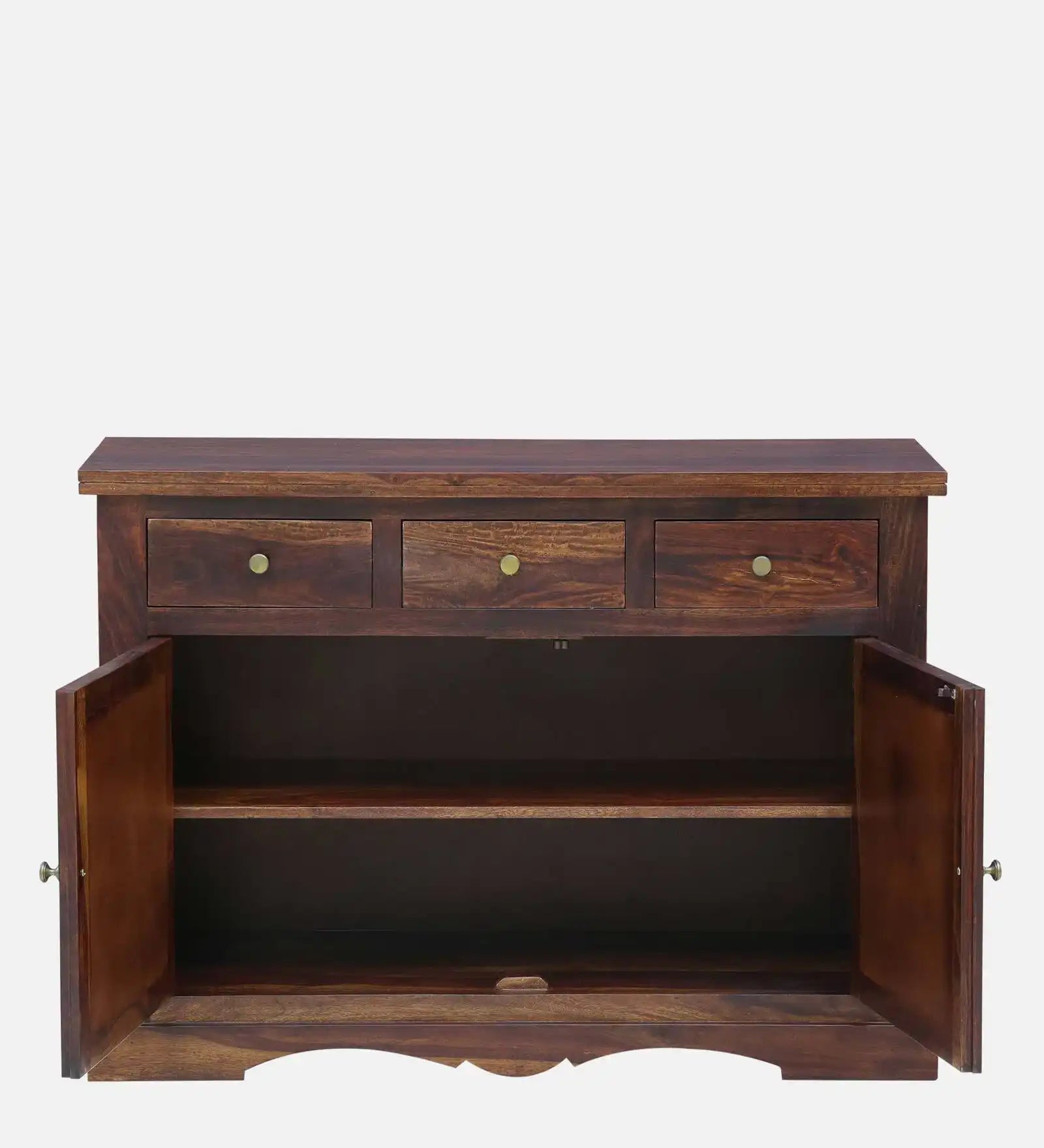 Premium contemporary sideboard solid wood sheesham storage cabinet