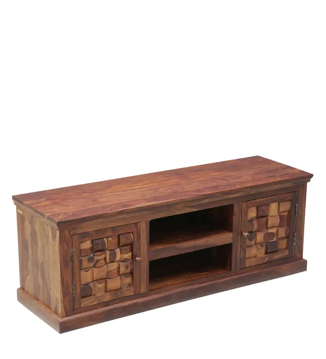 Premium sheesham wood tv unit Niware tv console design