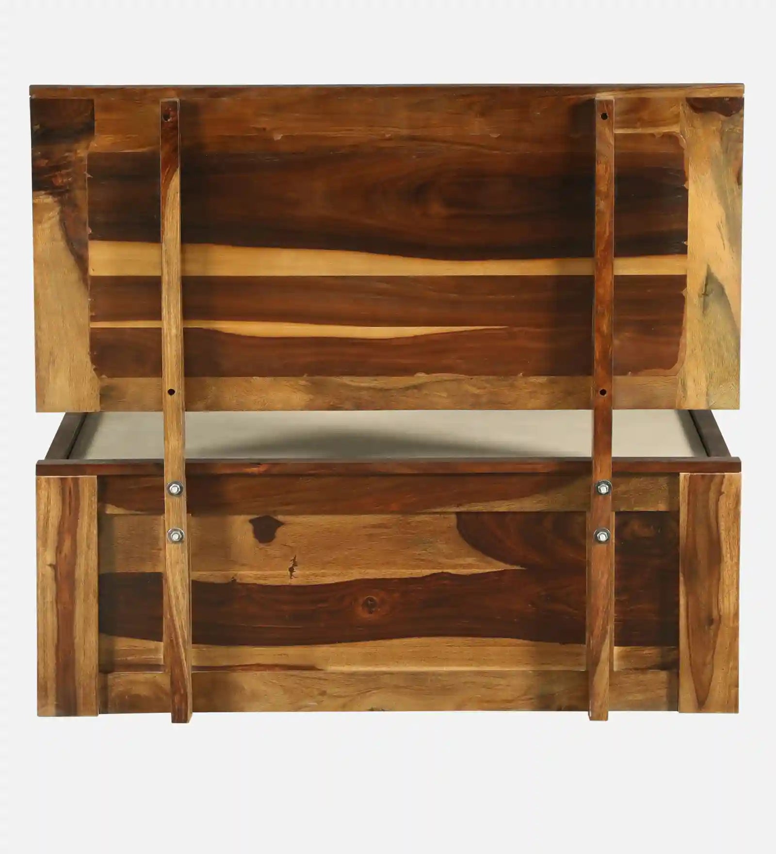 Shraya Solid Sheesham Wood Single Bed With Storage