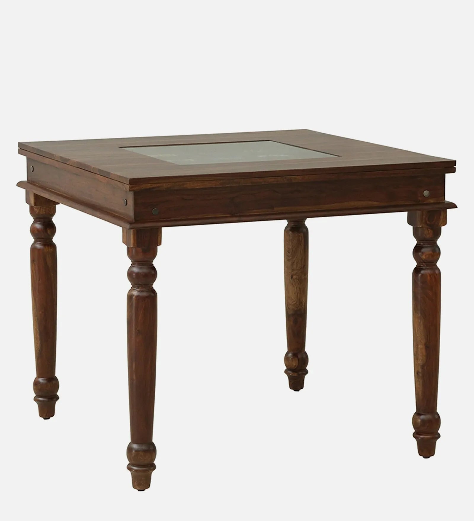 Premium Handcrafted Natural Wood Dining Table Set with Cushion Chairs