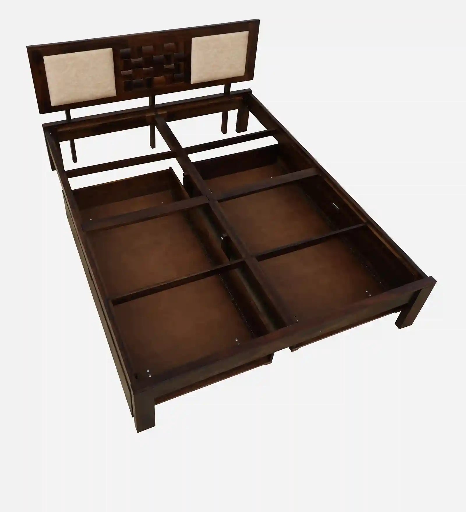 pullout drawer storage bed mechanism sheesham wood queen size bed india
