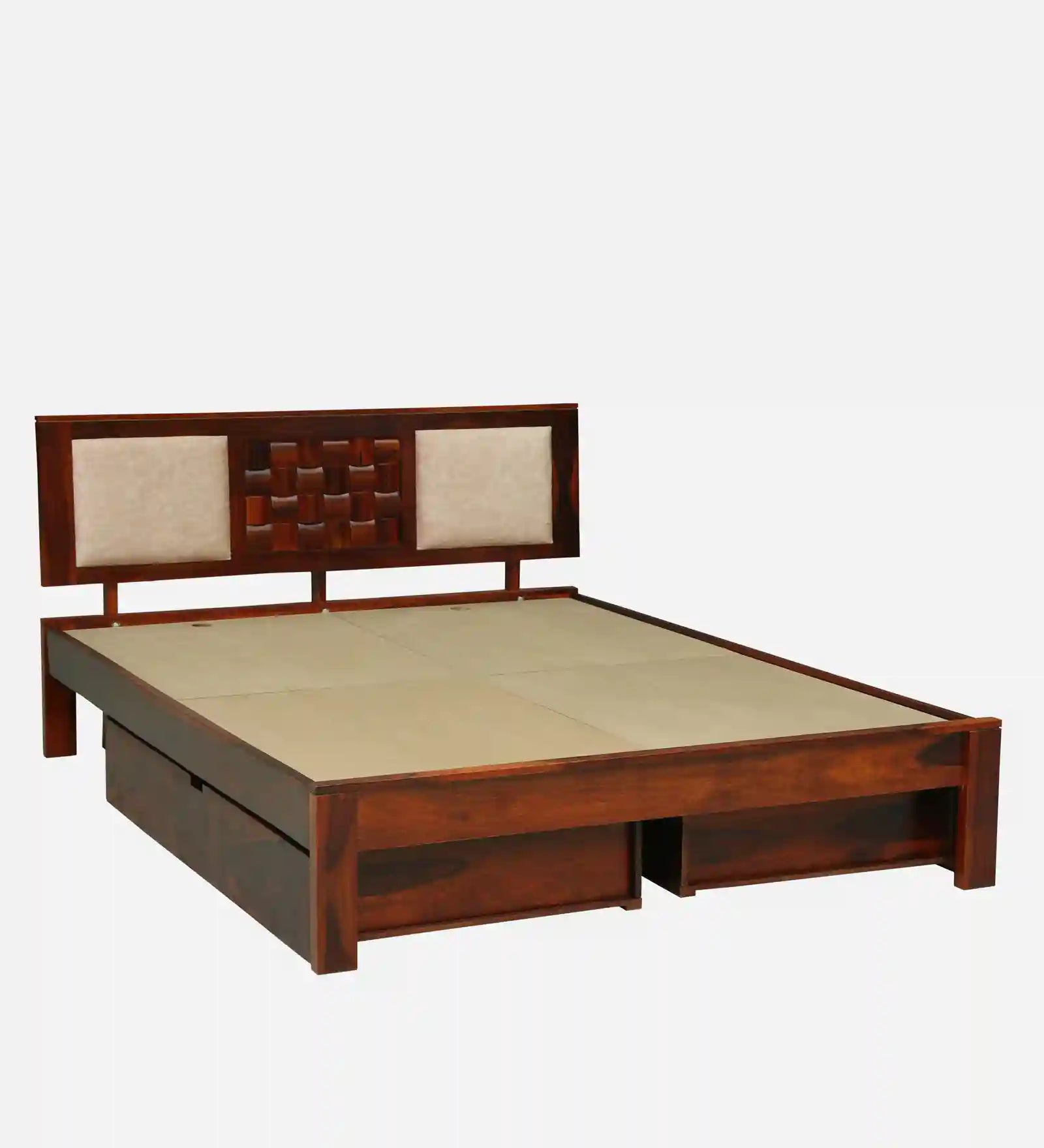 pullout drawer storage bed system sheesham wood queen size bed india