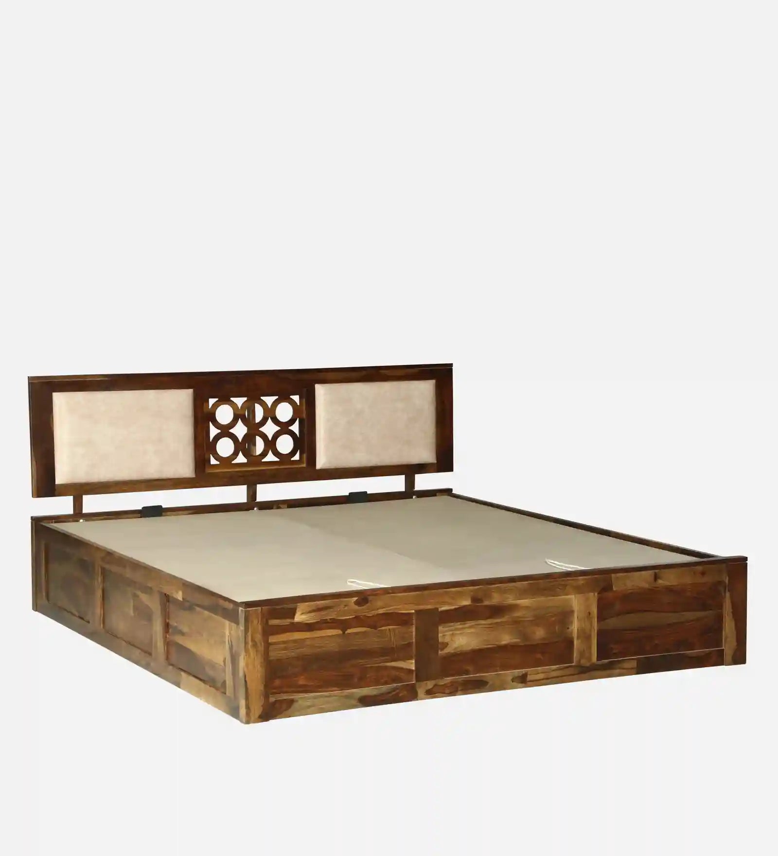 olid sheesham wood hydraulic storage bed horizontal frame design queen india