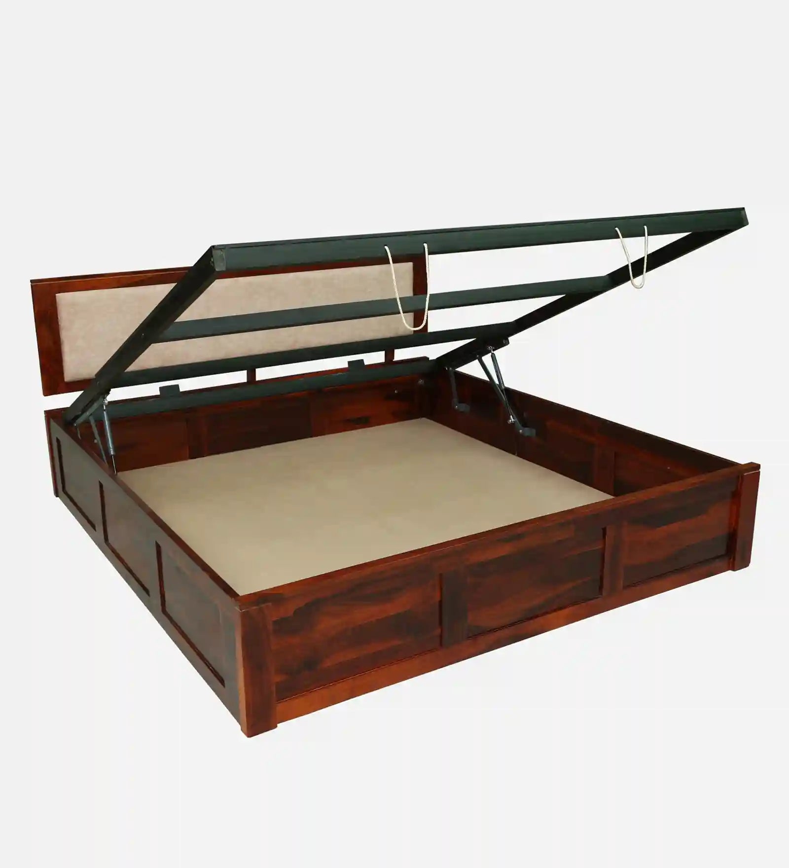 rajwada furnish kashtha solid sheesham wood bed queen size hydraulic storage india