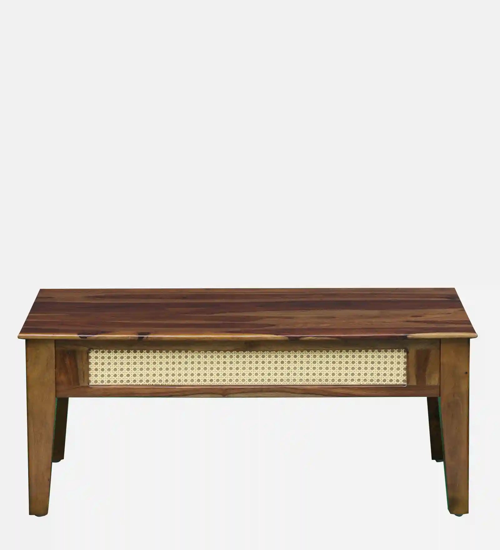 Rattan Sheesham Wood Coffee Table