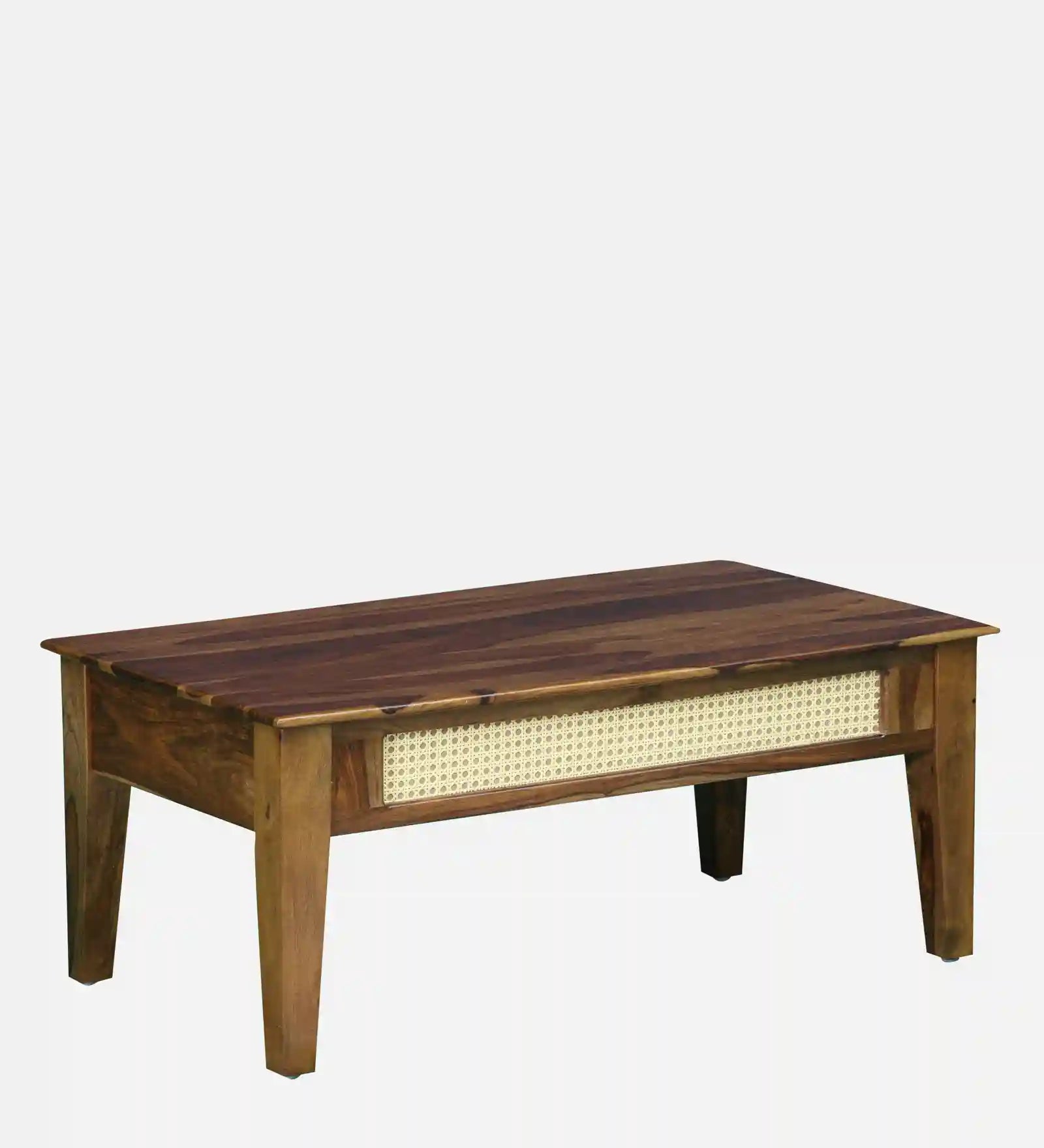 Rattan Sheesham Wood Coffee Table