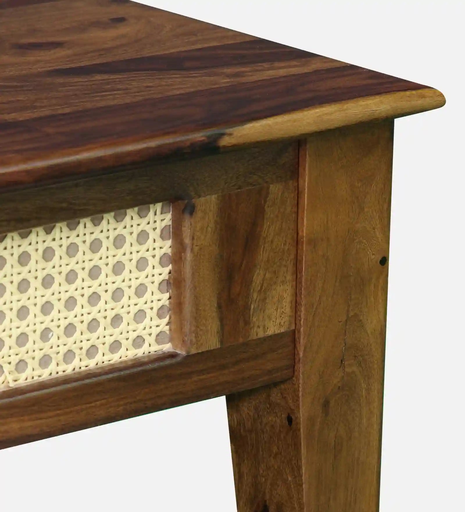 Rattan Sheesham Wood Coffee Table