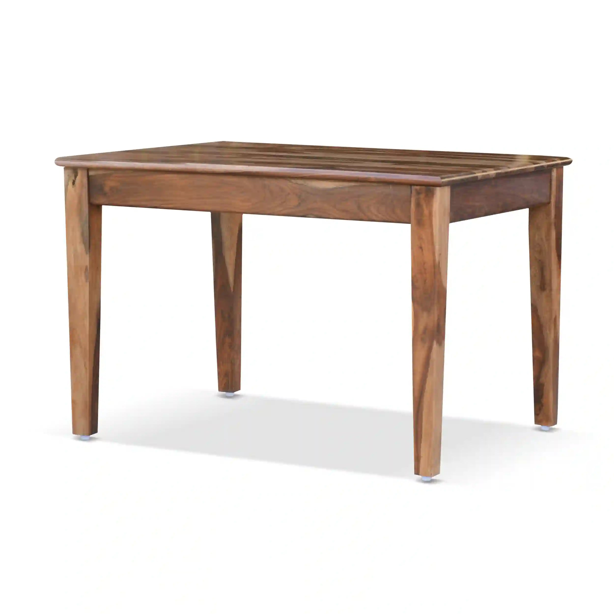 Rattan cane dining table solid sheesham wood four seater for compact dining spaces