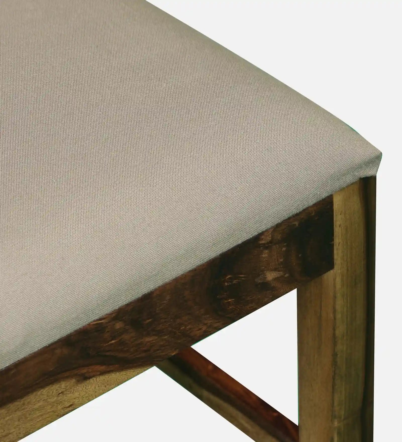Rattan cane six-seater dining table set solid wood modern design furniture for Indian homes
