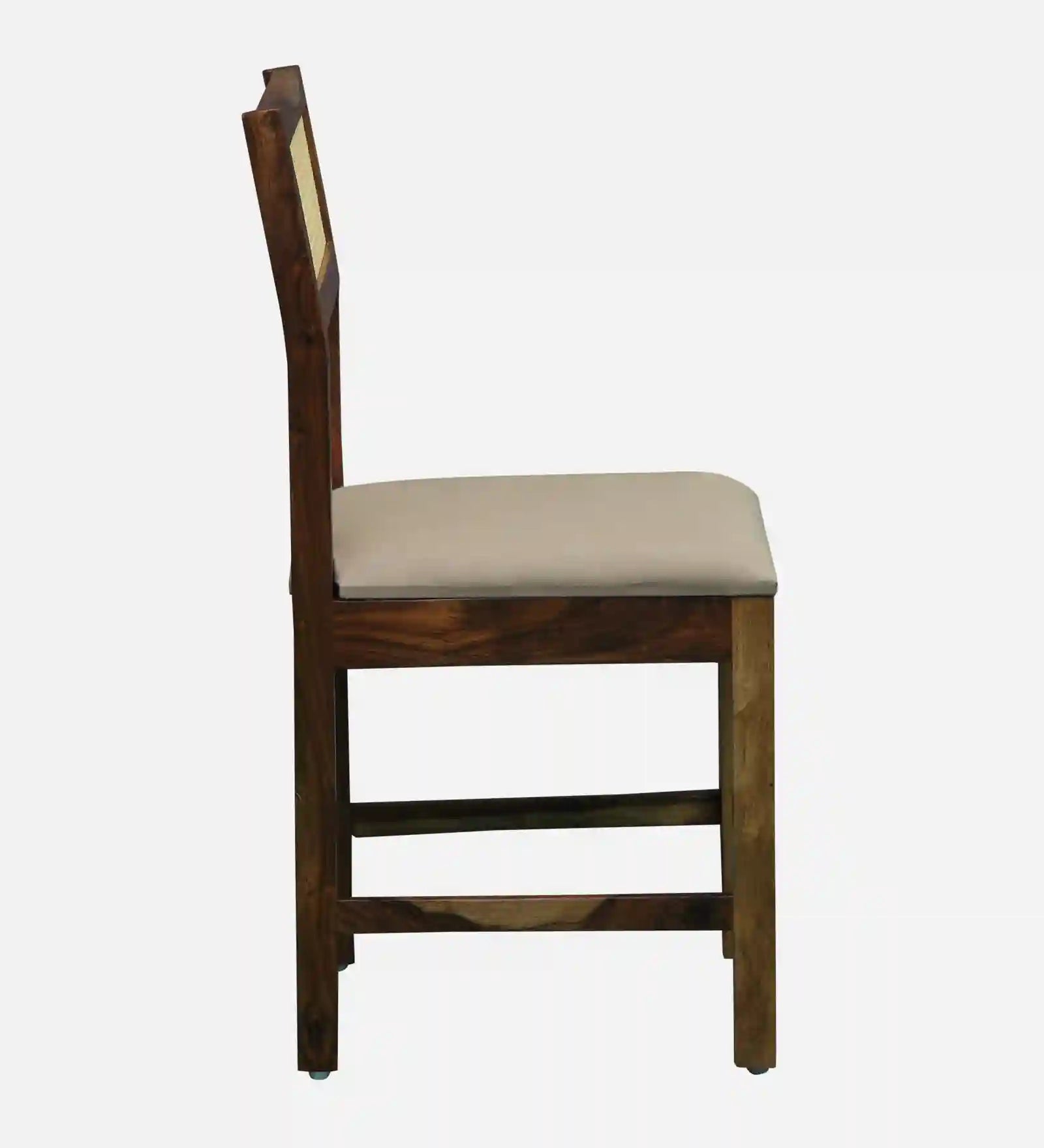 Rattan style six-seater dining table set solid wood cane furniture for family dining space