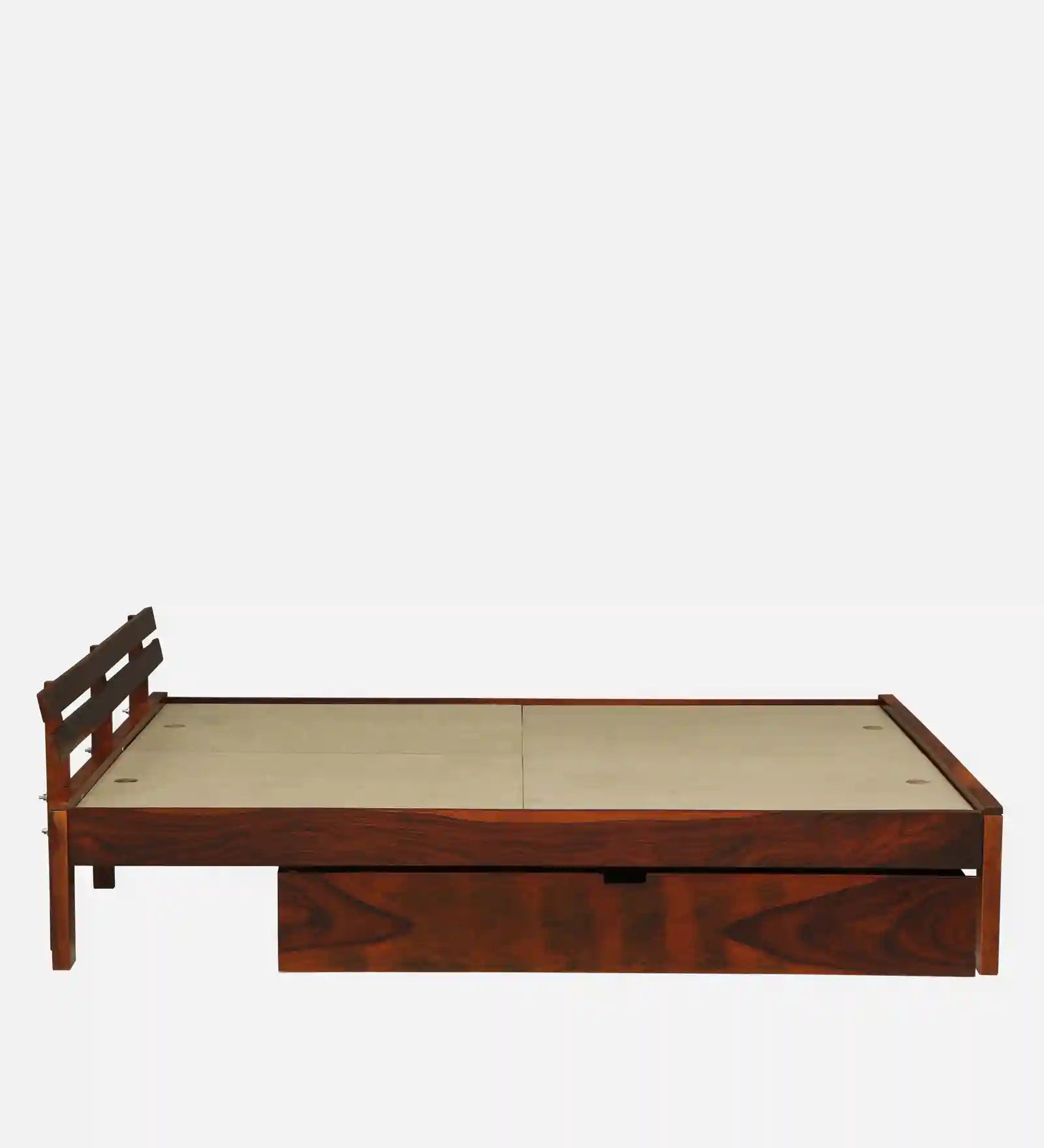 queen size wooden bed room placement layout drawer storage india