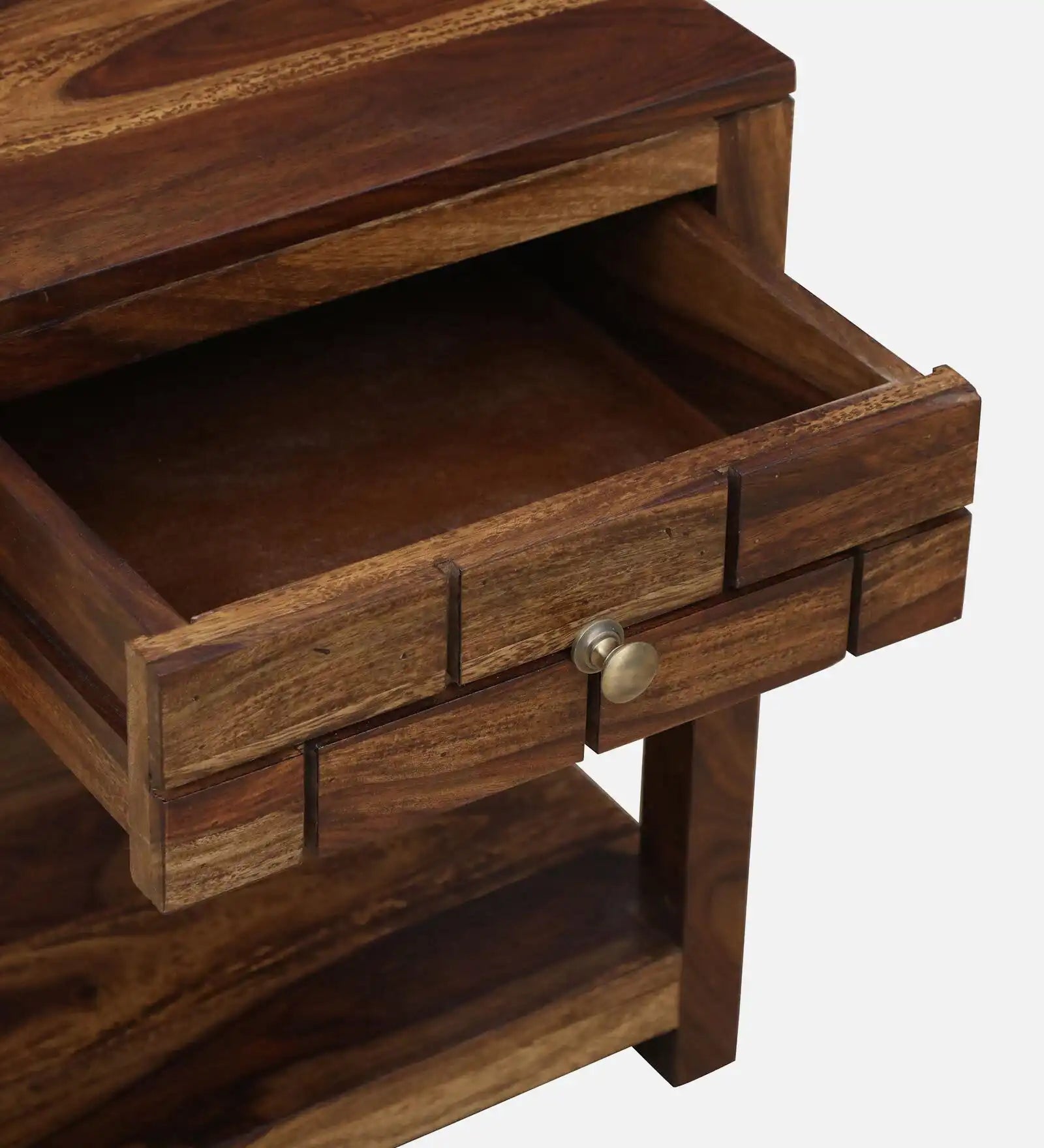 Rudra single side table solid wood compact furniture India