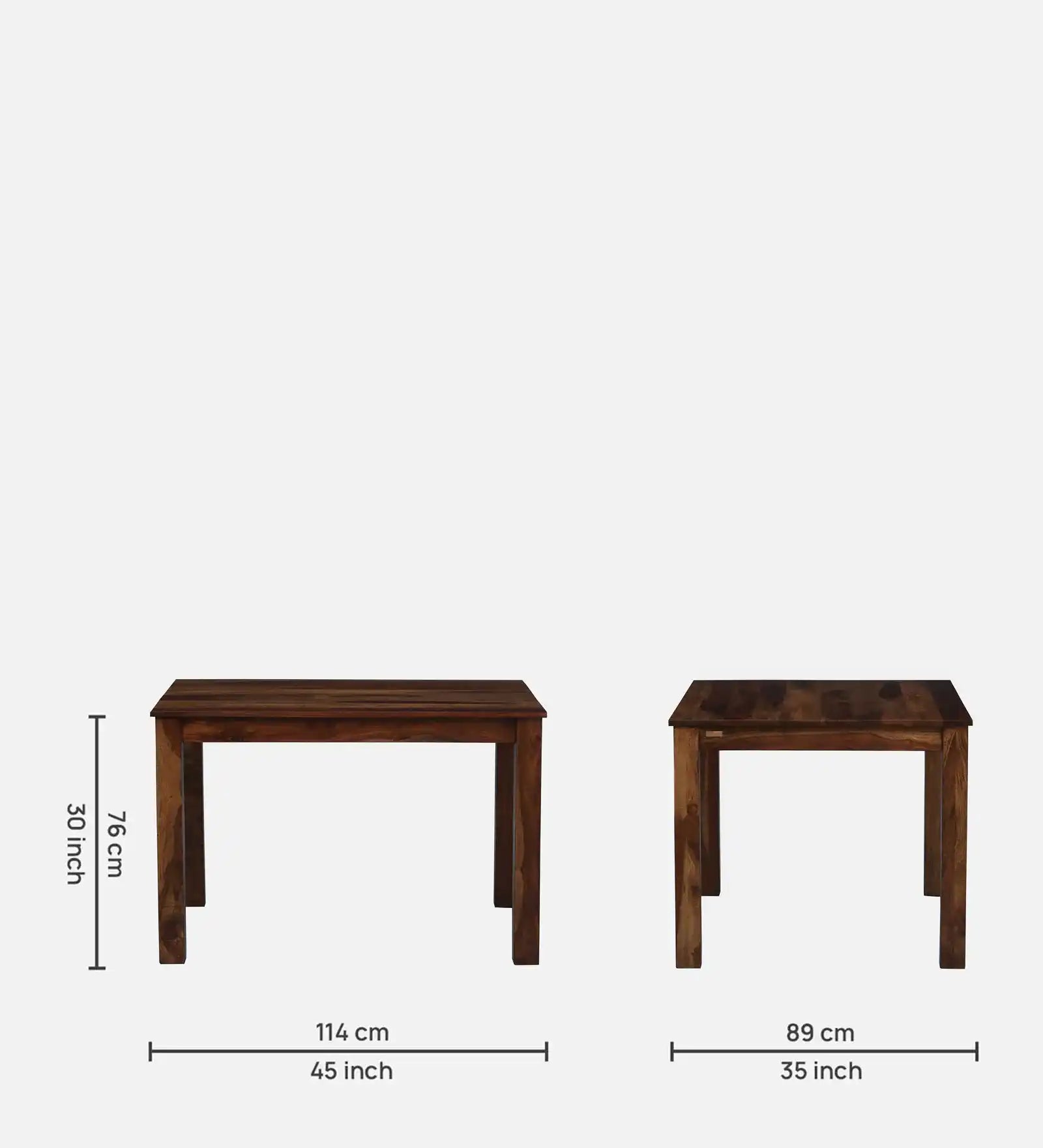 Saho durable solid wood four seater dining table set for long lasting home use