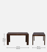 Moscow  Solid Wood 6 Seater Dining Set With Bench in Provincial Teak Finish by Rajwada