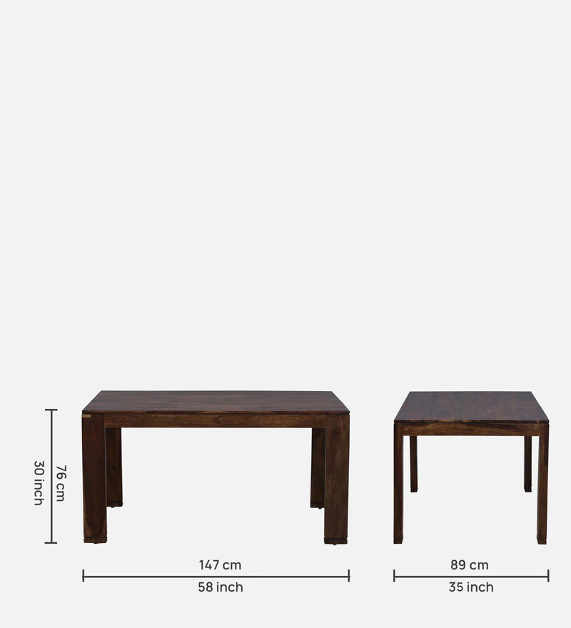 Moscow  Solid Wood 6 Seater Dining Set in Provincial Teak Finish by Rajwada