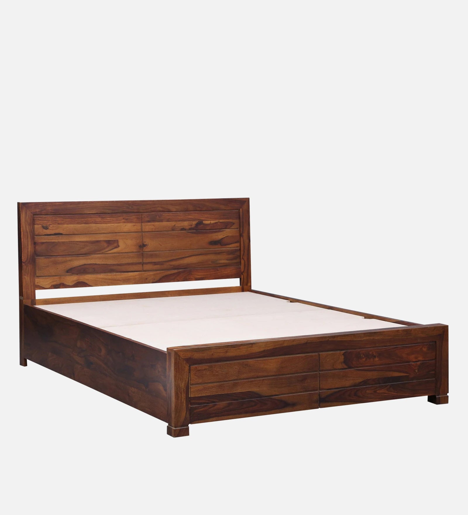 Moscow Solid Wood Bed With Box Storage In Provincial Teak Finish By Rajwada - Rajwada Furnish
