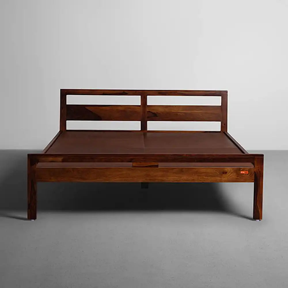 Shashwat solid wood bed sheesham modern bedroom style