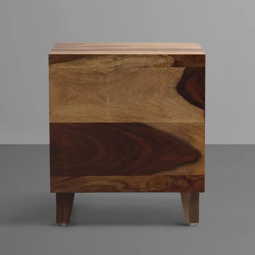 Shashwat solid wood bedside table modern nightstand design India