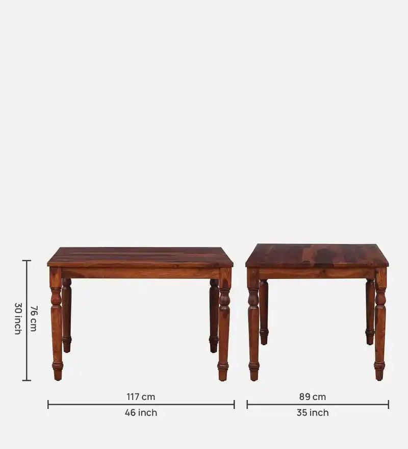 Minimal design sheesham wood dining table only ideal for modern homes