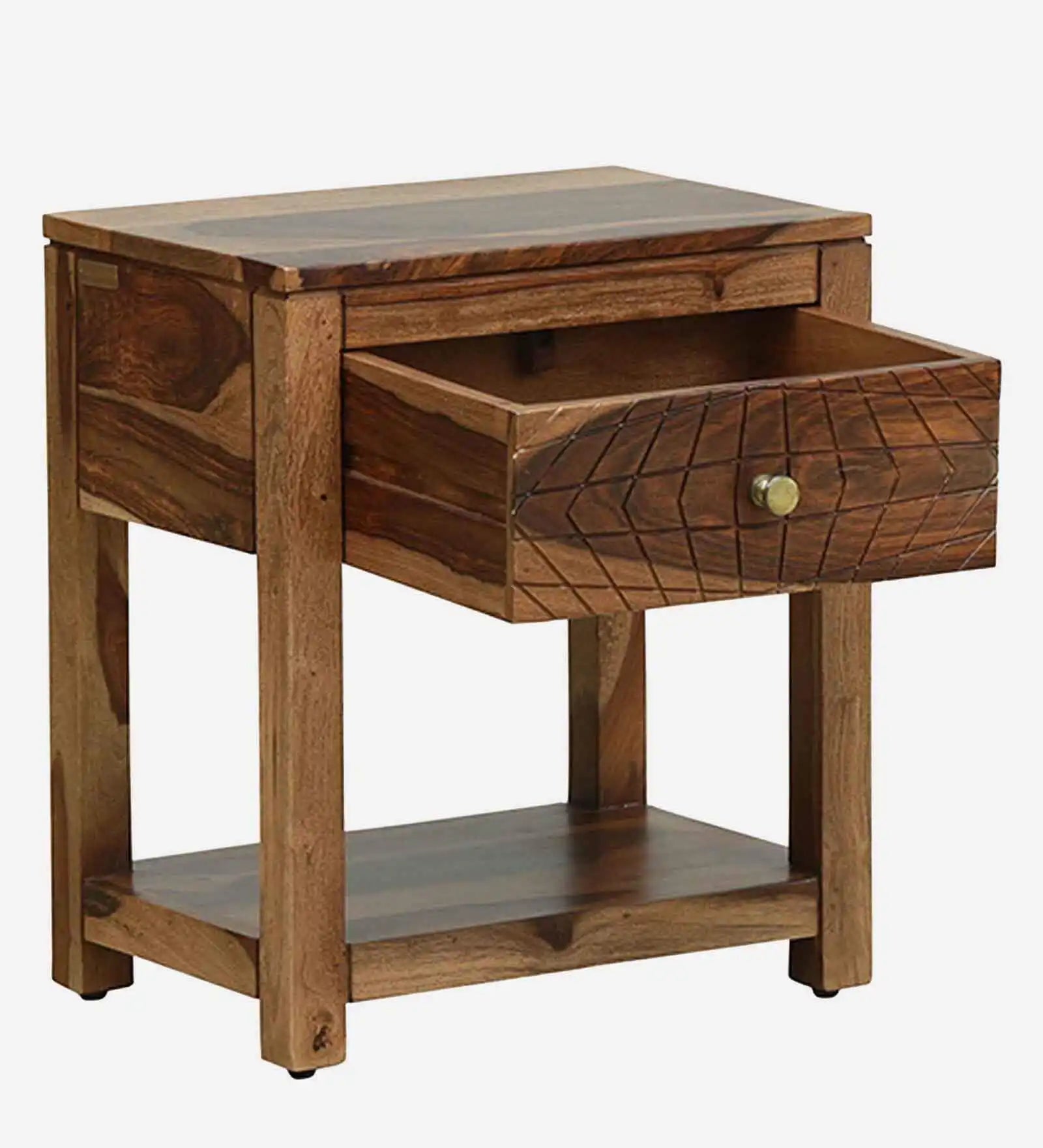 Sheesham bedside table Harmonia solid wood nightstand design India