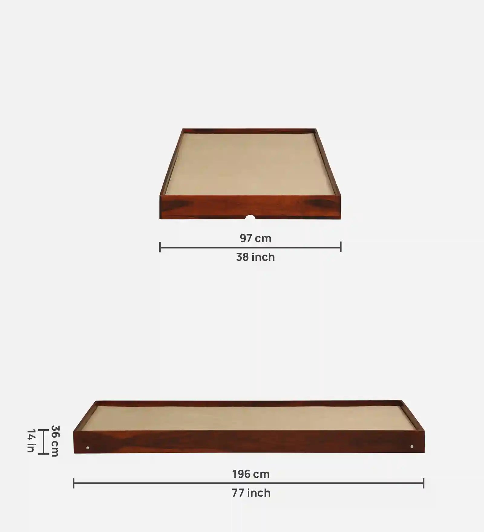 Sheesham trundle bed single cot Sthira guest bed design India