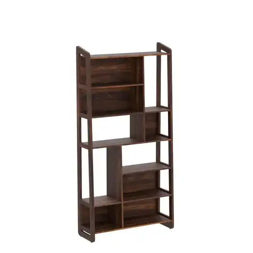 Sheesham wood book shelf open display storage unit modern design