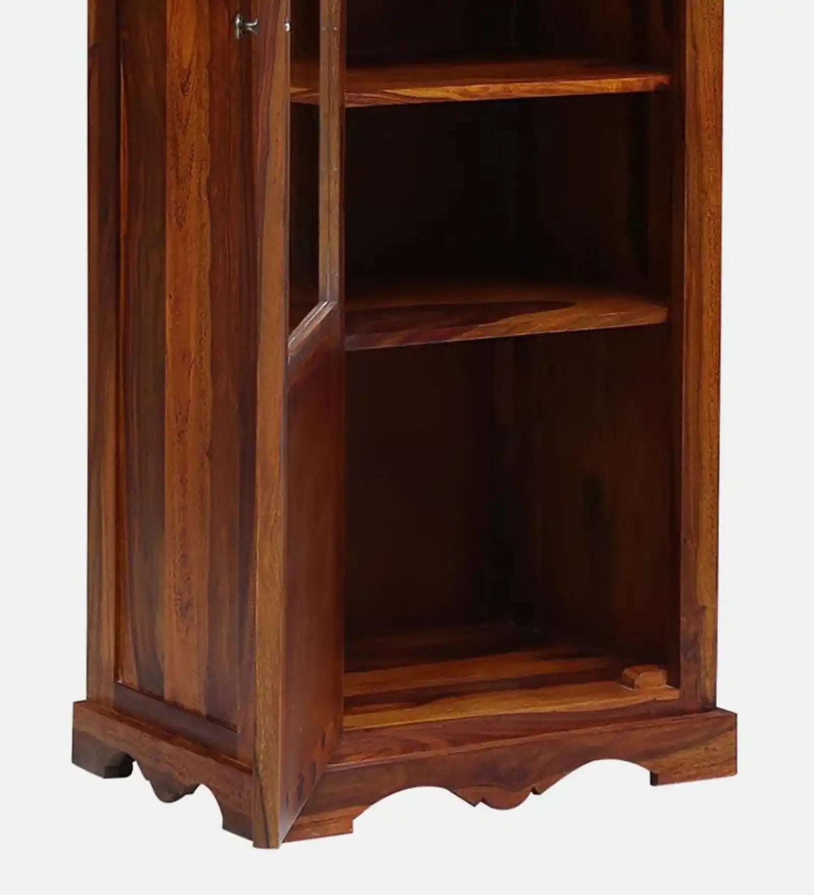 Sheesham wood bookcase with storage shelves modern wooden bookshelf