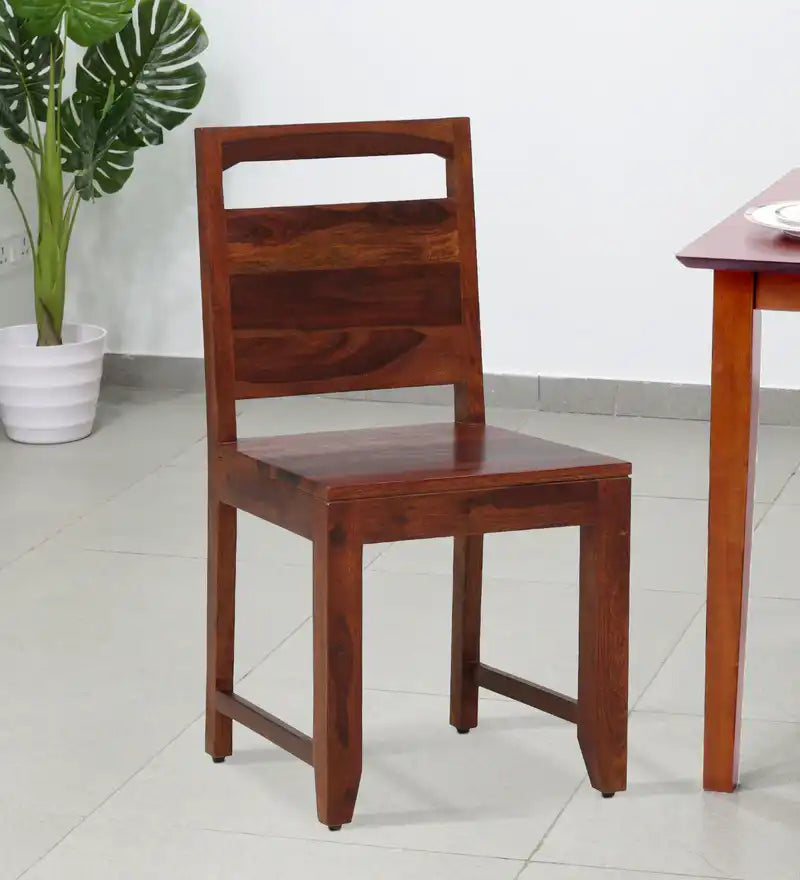 Sheesham wood dining chair set Hari design with durable solid wood and modern finish