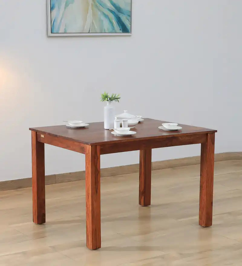 Minimal design sheesham wood dining table only ideal for modern homes