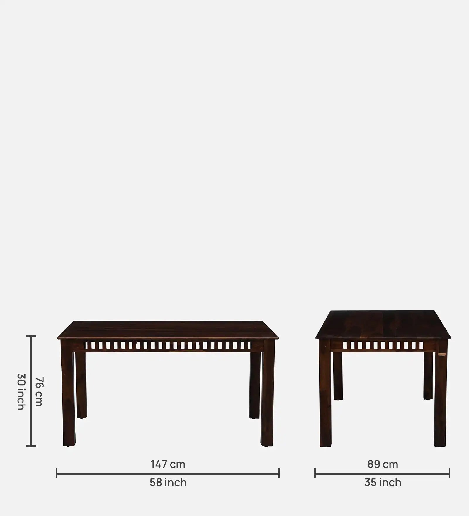 Sheesham wood four-seater dining set Oasis comfortable family furniture