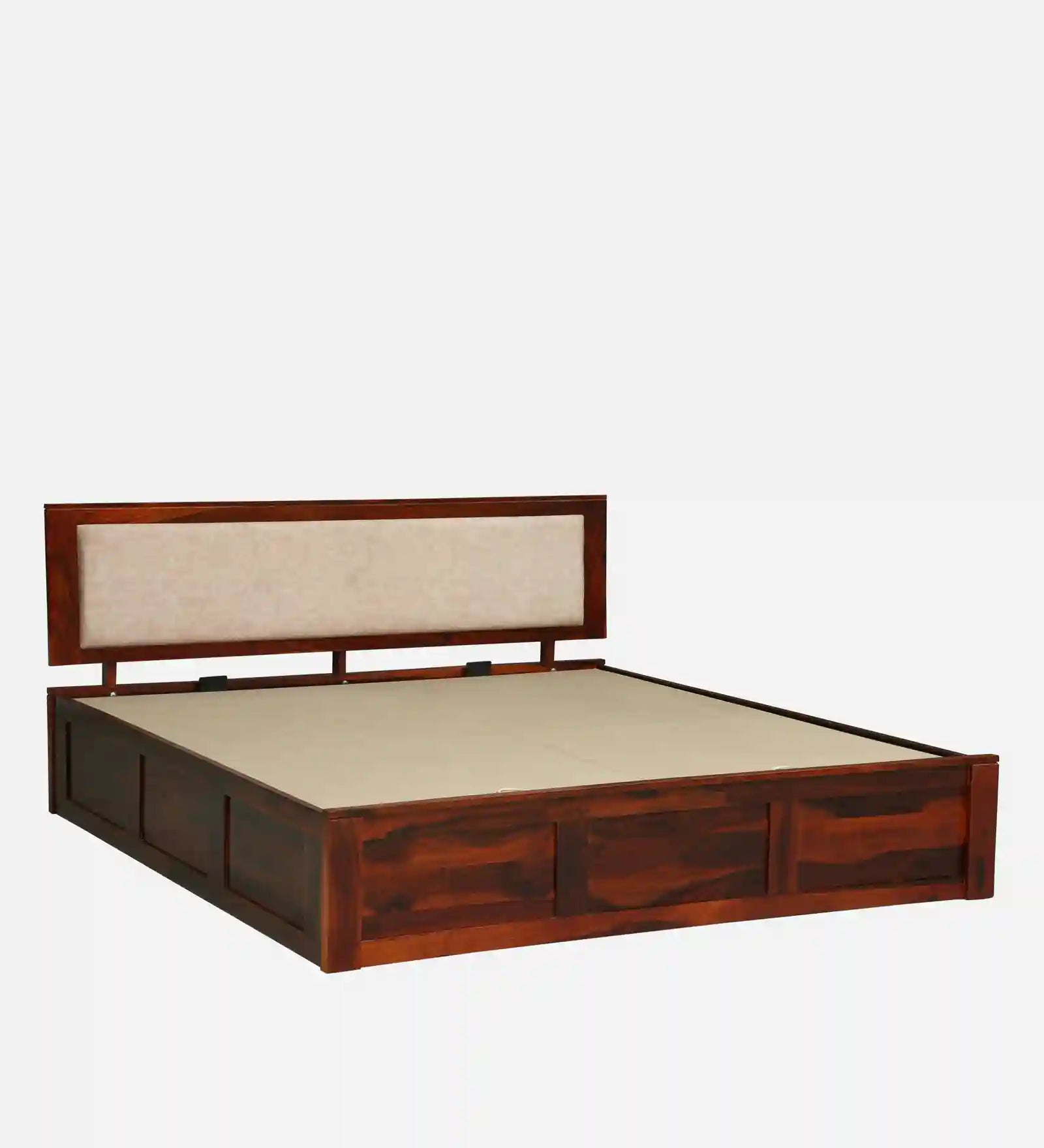 modern sheesham wood queen size bed with hydraulic storage solid wood bed india