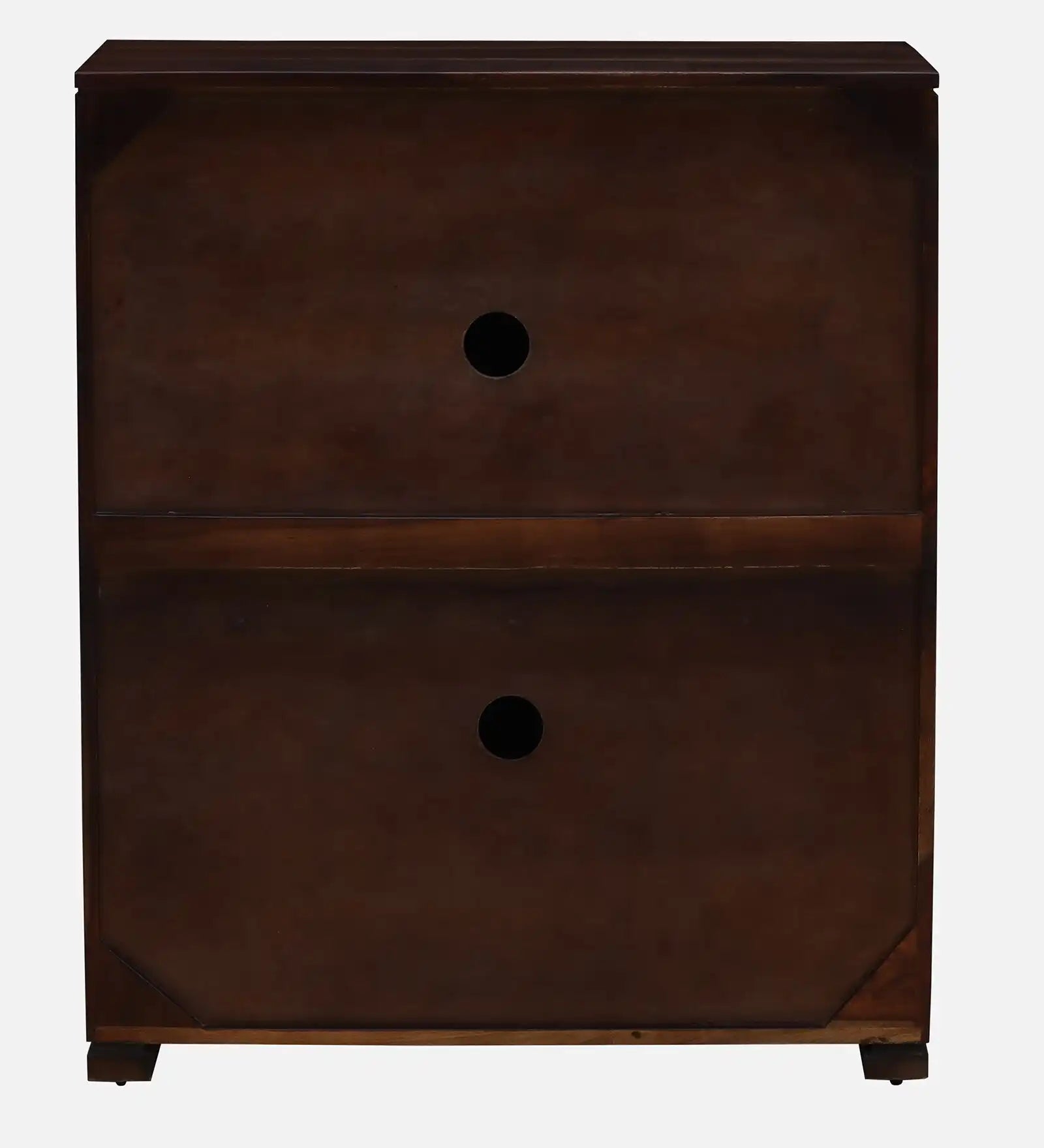 Sheesham wood shoe rack cabinet with multiple shelves for organized home storage